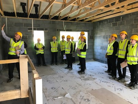 Construction students get a taste of the industry at Sempra Homes site Basildon Essex