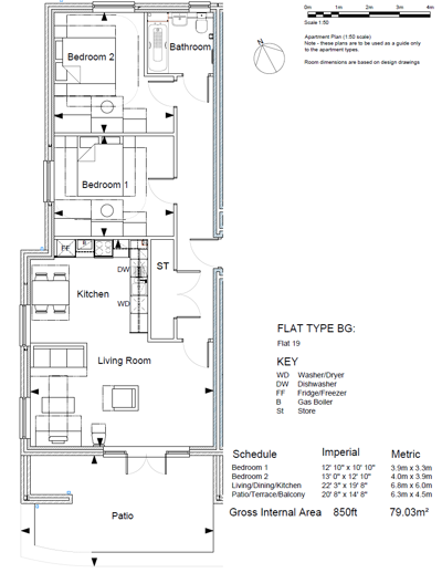 New homes for sale by Sempra Homes at Monarch Place, Billericay, CM12, floor plan dimensions