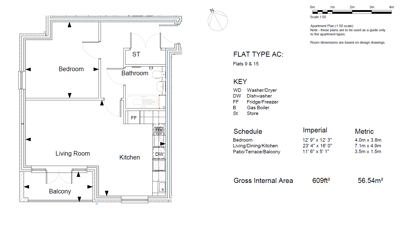 New homes for sale by Sempra Homes at Monarch Place, Billericay, CM12, floor plan dimensions