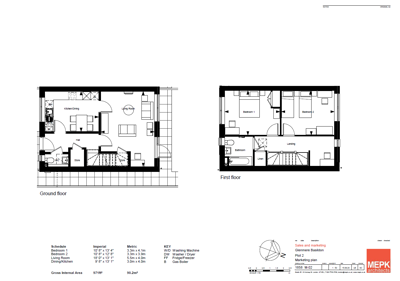 New homes for sale by Sempra Homes at Glenmere, Vange, SS16, floor plan dimensions