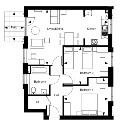 New homes for sale by Sempra Homes at Maplewood Court, Basildon, SS15, floor plan
