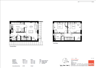 New homes for sale by Sempra Homes at Glenmere, Vange, SS16, floor plan dimensions