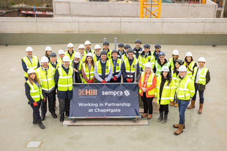 Highest point reached in the construction of 105 new homes in Basildon