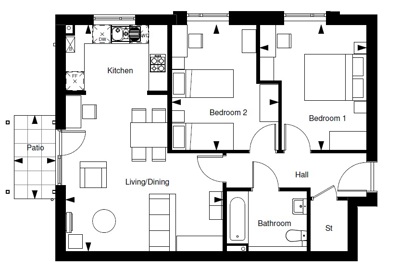 New homes for sale by Sempra Homes at Maplewood Court, Basildon, SS15, floor plan