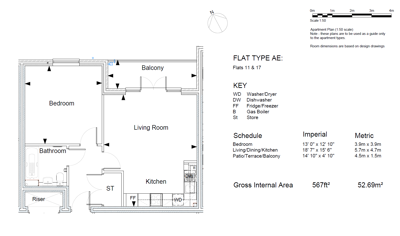 New homes for sale by Sempra Homes at Monarch Place, Billericay, CM12, floor plan dimensions