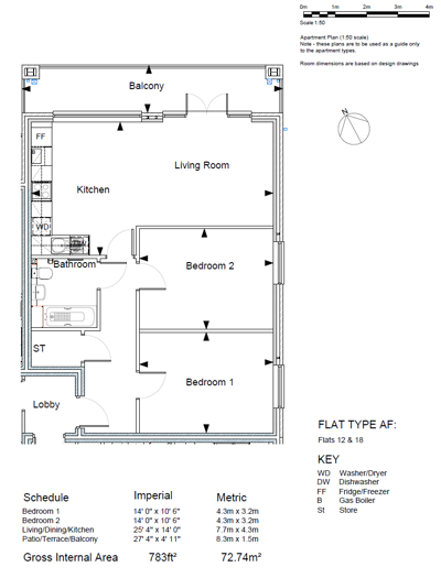 New homes for sale by Sempra Homes at Monarch Place, Billericay, CM12, floor plan dimensions